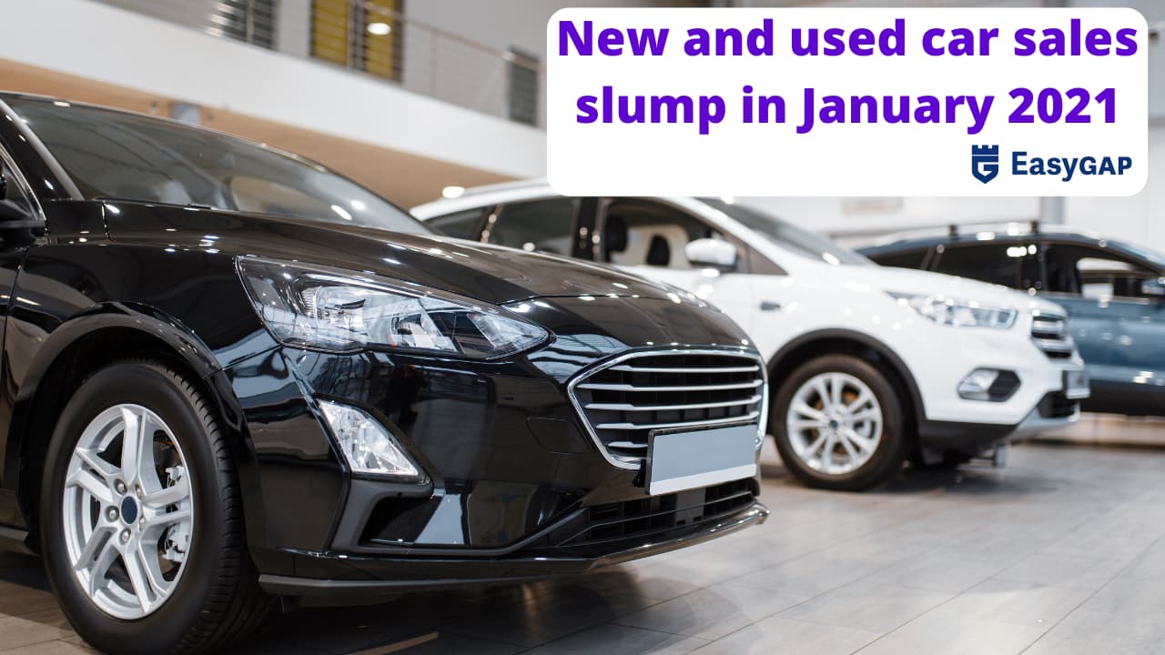 New and used car sales slump in January 2021 following the third